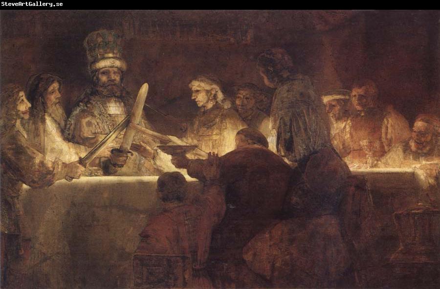 REMBRANDT Harmenszoon van Rijn The Conspiracy of Claudius Civilis